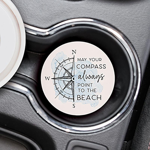 p. graham dunn Coastal Collection Car Coasters (Retail Pack) - May Your Compass