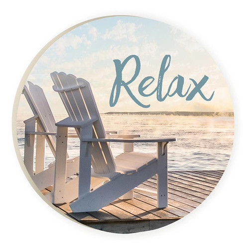 P. Graham Dunn Coastal Collection Car Coasters (Retail Pack) - Relax
