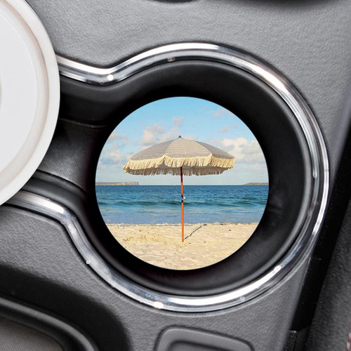 p. graham dunn Coastal Collection Car Coasters (Retail Pack) - Umbrella