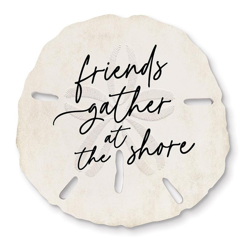 P. Graham Dunn Coastal Collection Carved Shape Sign - Friends Gather At The Shore