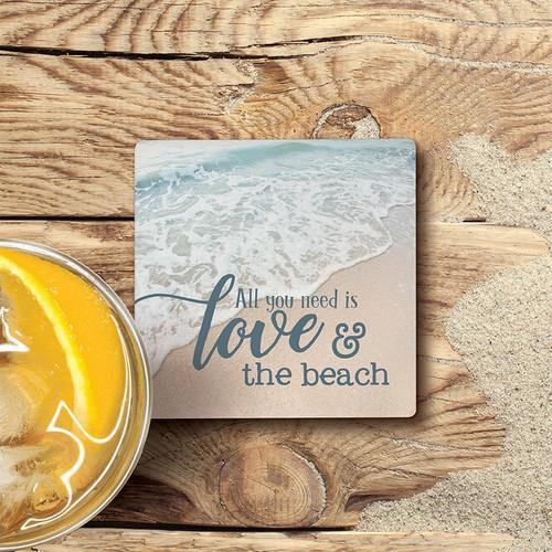 P. Graham Dunn Coastal Collection Coaster - All You Need Is Love