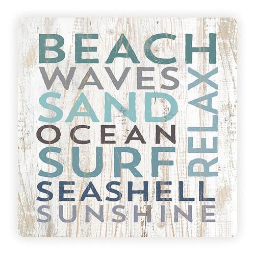 p. graham dunn Coastal Collection Coaster - Beach Waves