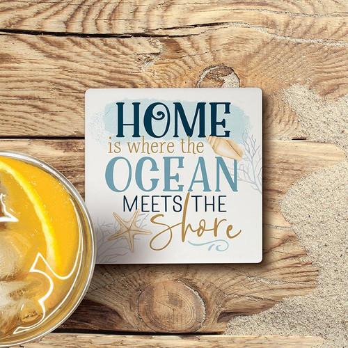 P. Graham Dunn Coastal Collection Coaster - Home Is Where The Ocean