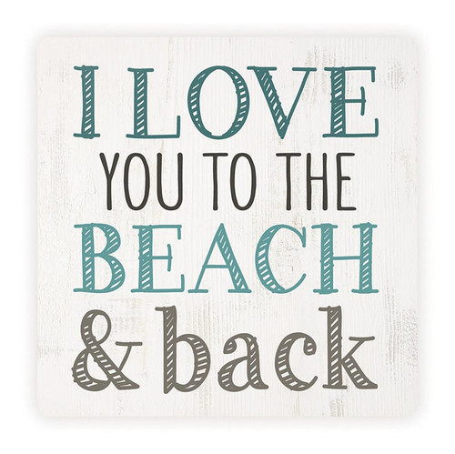 p. graham dunn Coastal Collection Coaster - I Love You To The Beach