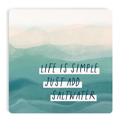 p. graham dunn Coastal Collection Coaster - Life Is Simple