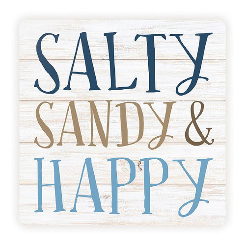 p. graham dunn Coastal Collection Coaster - Salty Sandy & Happy
