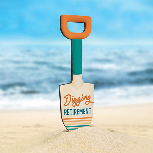 p. graham dunn Coastal Collection Garden Sign - Digging Retirement