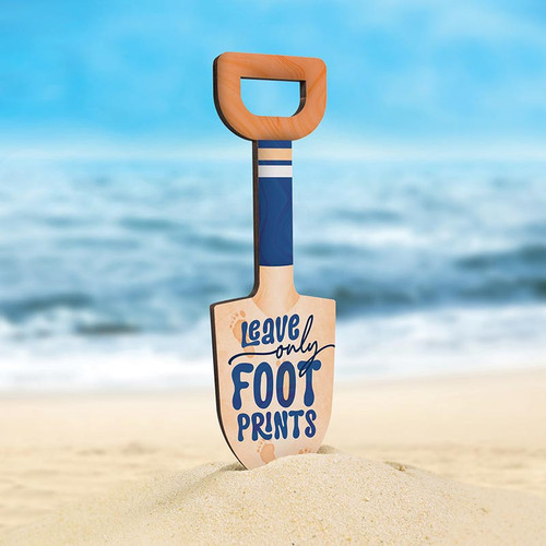 p. graham dunn Coastal Collection Garden Sign - Leave Only Footprints