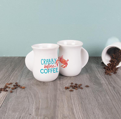 p. graham dunn Coastal Collection Handwarmer Mug - Crabby Before Coffee