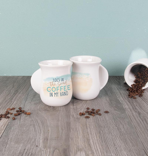 P. Graham Dunn Coastal Collection Handwarmer Mug - Toes In The Sand