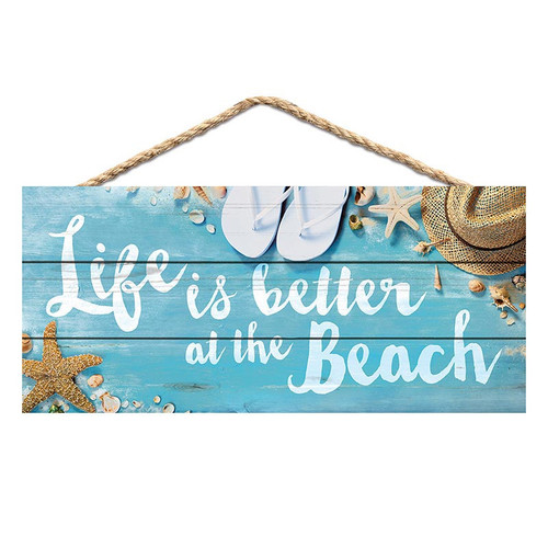 p. graham dunn Coastal Collection Hanging Sign - Life Is Better At The Beach