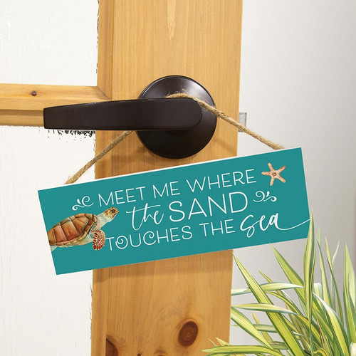 P. Graham Dunn Coastal Collection Hanging Sign - Meet Me