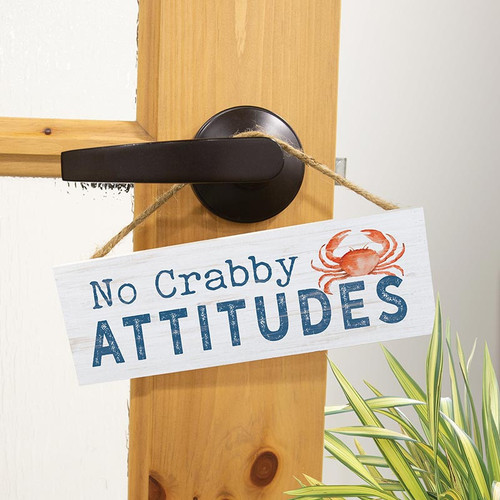 P. Graham Dunn Coastal Collection Hanging Sign - No Crabby