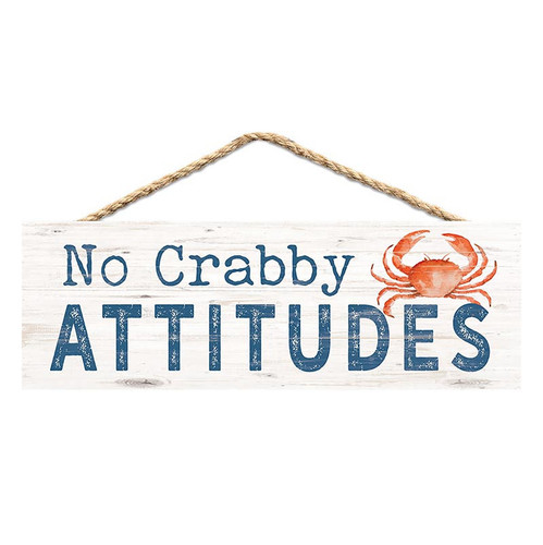 p. graham dunn Coastal Collection Hanging Sign - No Crabby