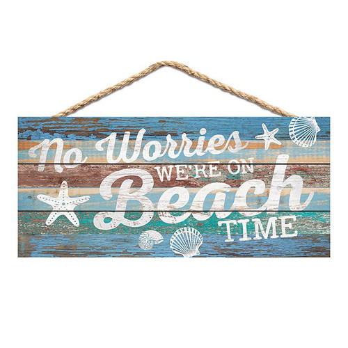 p. graham dunn Coastal Collection Hanging Sign - No Worries