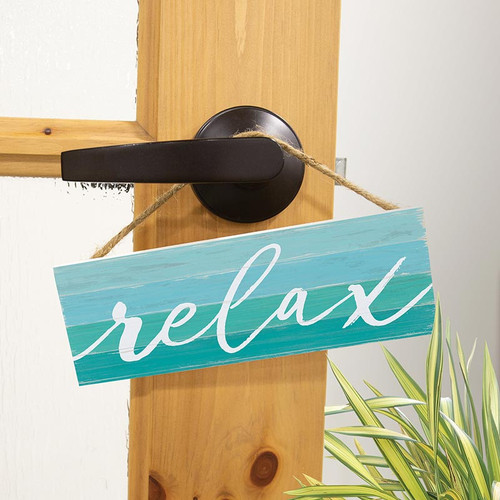 P. Graham Dunn Coastal Collection Hanging Sign - Relax