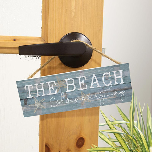 P. Graham Dunn Coastal Collection Hanging Sign - The Beach Solves