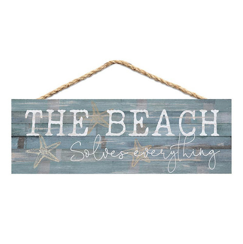 p. graham dunn Coastal Collection Hanging Sign - The Beach Solves