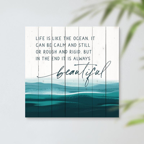 p. graham dunn Coastal Collection Pallet Decor - Life Is Like The Ocean
