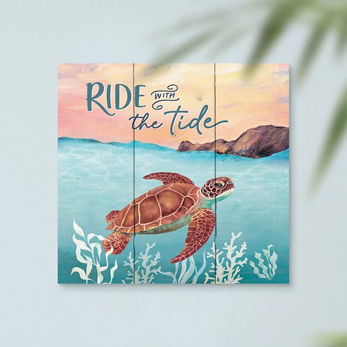 p. graham dunn Coastal Collection Pallet Decor - Ride With The Tide