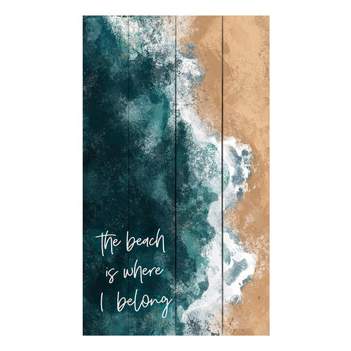 p. graham dunn Coastal Collection Pallet Sign - The Beach Is Where I Belong