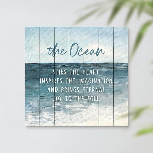 P. Graham Dunn Coastal Collection Pallet Sign - The Ocean