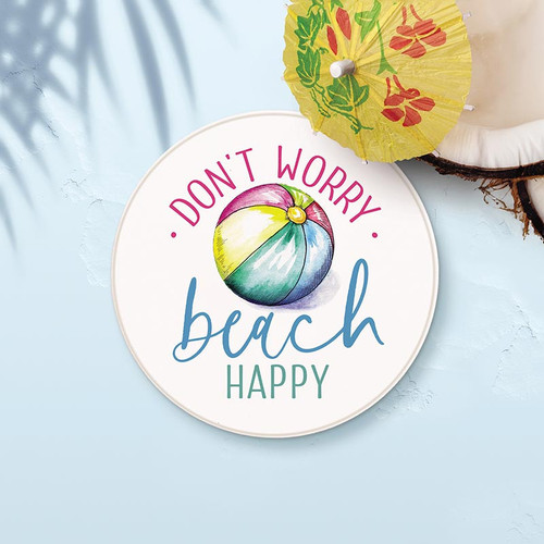 P. Graham Dunn Coastal Collection Round Coaster - Don't Worry