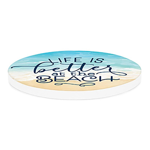 P. Graham Dunn Coastal Collection Round Coaster - Life Is Better