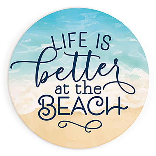 p. graham dunn Coastal Collection Round Coaster - Life Is Better