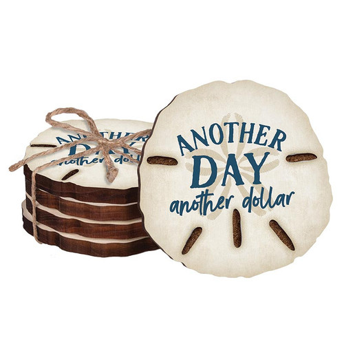 p. graham dunn Coastal Collection Round Coaster Set - Another Day