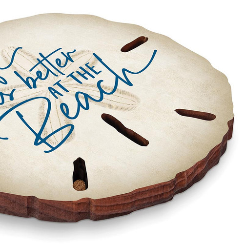 P. Graham Dunn Coastal Collection Round Coaster Set - Life Is Better