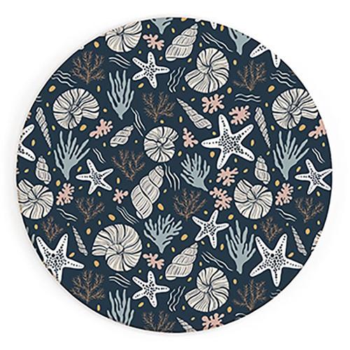 p. graham dunn Coastal Collection Round Coaster - Shell Pattern