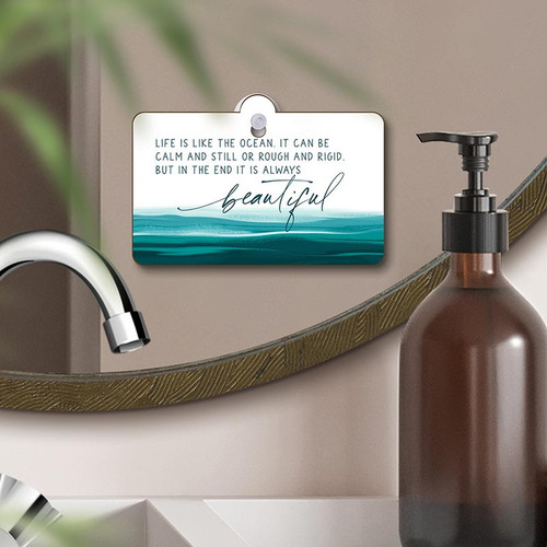 P. Graham Dunn Coastal Collection Suction Sign - Life Is Like The Ocean