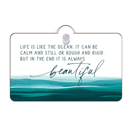 p. graham dunn Coastal Collection Suction Sign - Life Is Like The Ocean