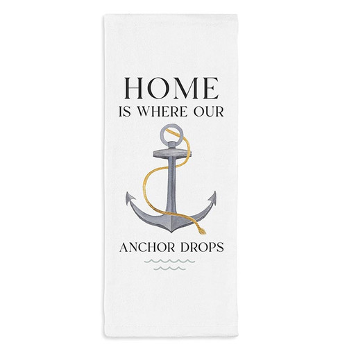P. Graham Dunn Coastal Collection Tea Towels - Home Is Where Our Anchor