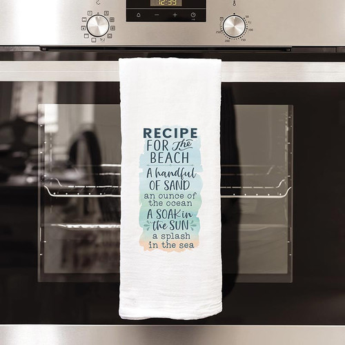 p. graham dunn Coastal Collection Tea Towels - Recipe For Beach