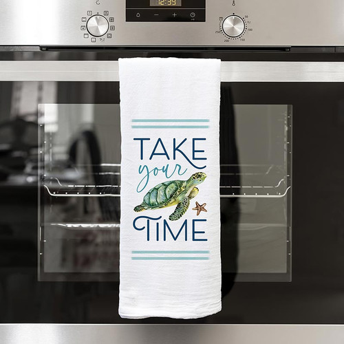 p. graham dunn Coastal Collection Tea Towels - Take Your Time