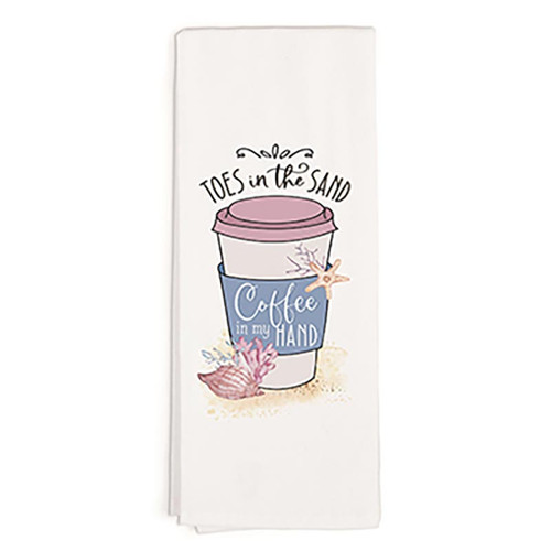 P. Graham Dunn Coastal Collection Tea Towels - Toes In The Sand