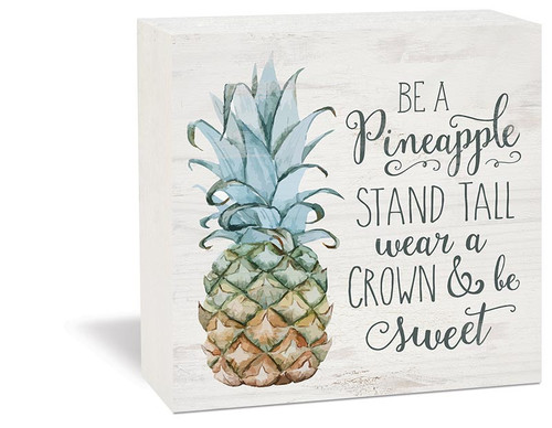 p. graham dunn Coastal Collection Word Block - Be A Pineapple