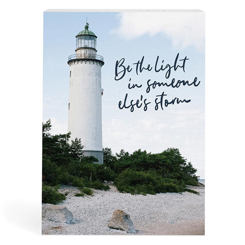 p. graham dunn Coastal Collection Word Block - Be The Light