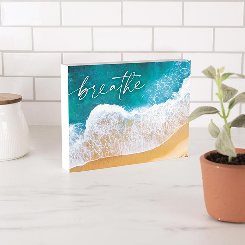 P. Graham Dunn Coastal Collection Word Block - Breathe