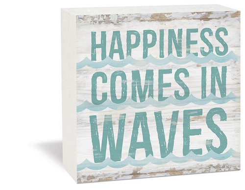 p. graham dunn Coastal Collection Word Block - Happiness Comes