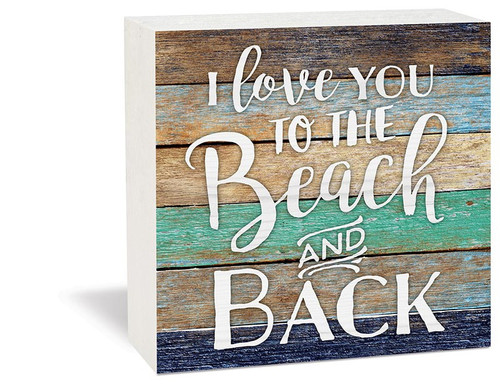 p. graham dunn Coastal Collection Word Block - I Love You To The Beach