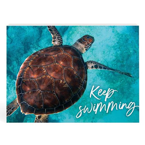 p. graham dunn Coastal Collection Word Block - Keep Swimming