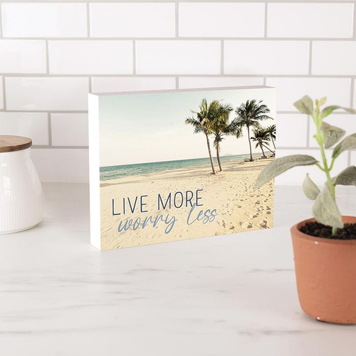 P. Graham Dunn Coastal Collection Word Block - Live More