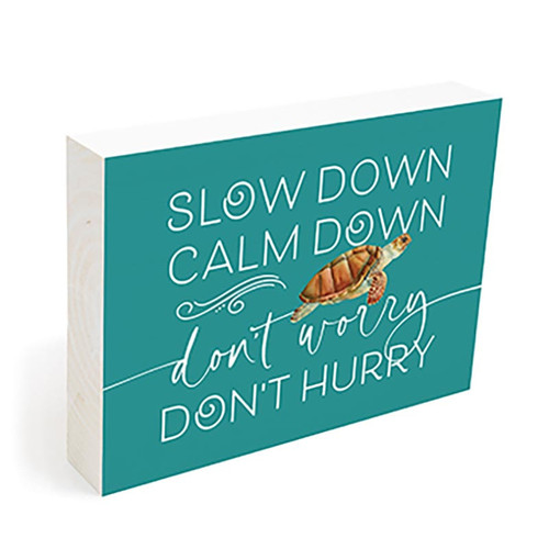 p. graham dunn Coastal Collection Word Block - Slow Down