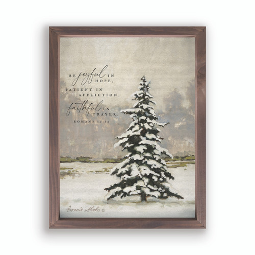 P. Graham Dunn Festive Farmhouse Collection Framed Linen Art - Be Joyful In Hope