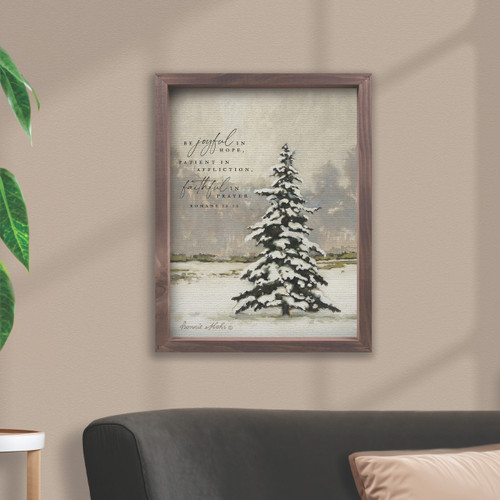 P. Graham Dunn Festive Farmhouse Collection Framed Linen Art - Be Joyful In Hope