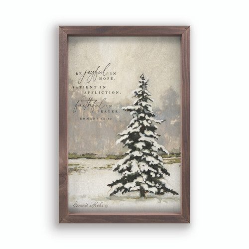 P. Graham Dunn Festive Farmhouse Collection Framed Linen Art - Be Joyful