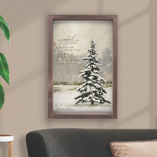 p. graham dunn Festive Farmhouse Collection Framed Linen Art - Be Joyful